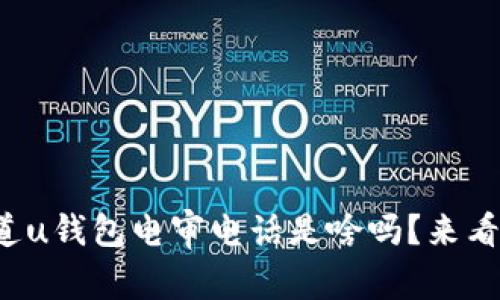 你知道u钱包电审电话是啥吗？来看看吧！