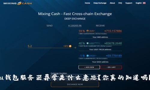 u钱包服务器异常是什么意思？你真的知道吗？